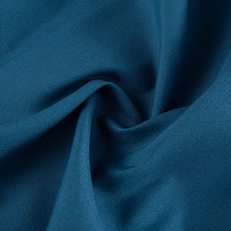 Diepblauwgroene elasticiteit polyester microvezel geverfde stof